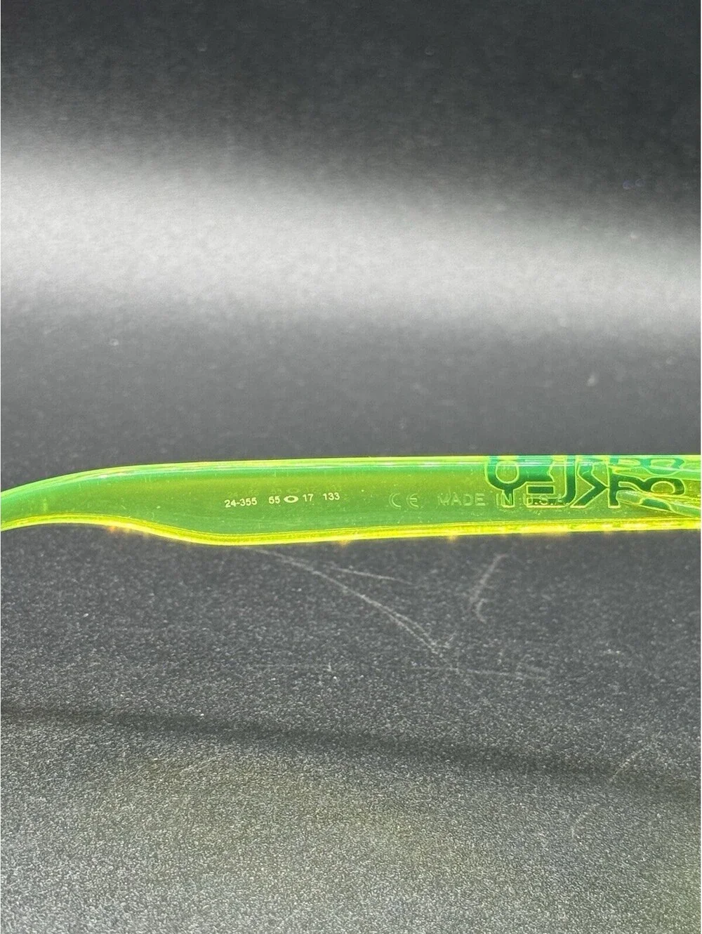 Oakley Frogskin Acid Green/Ice Iridium Polarized Lenses 24-355